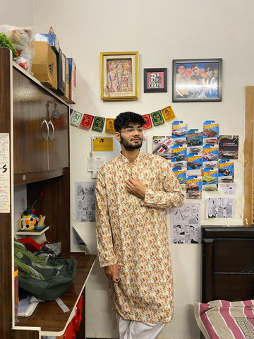 Men Multicolor Digital Print Kurta