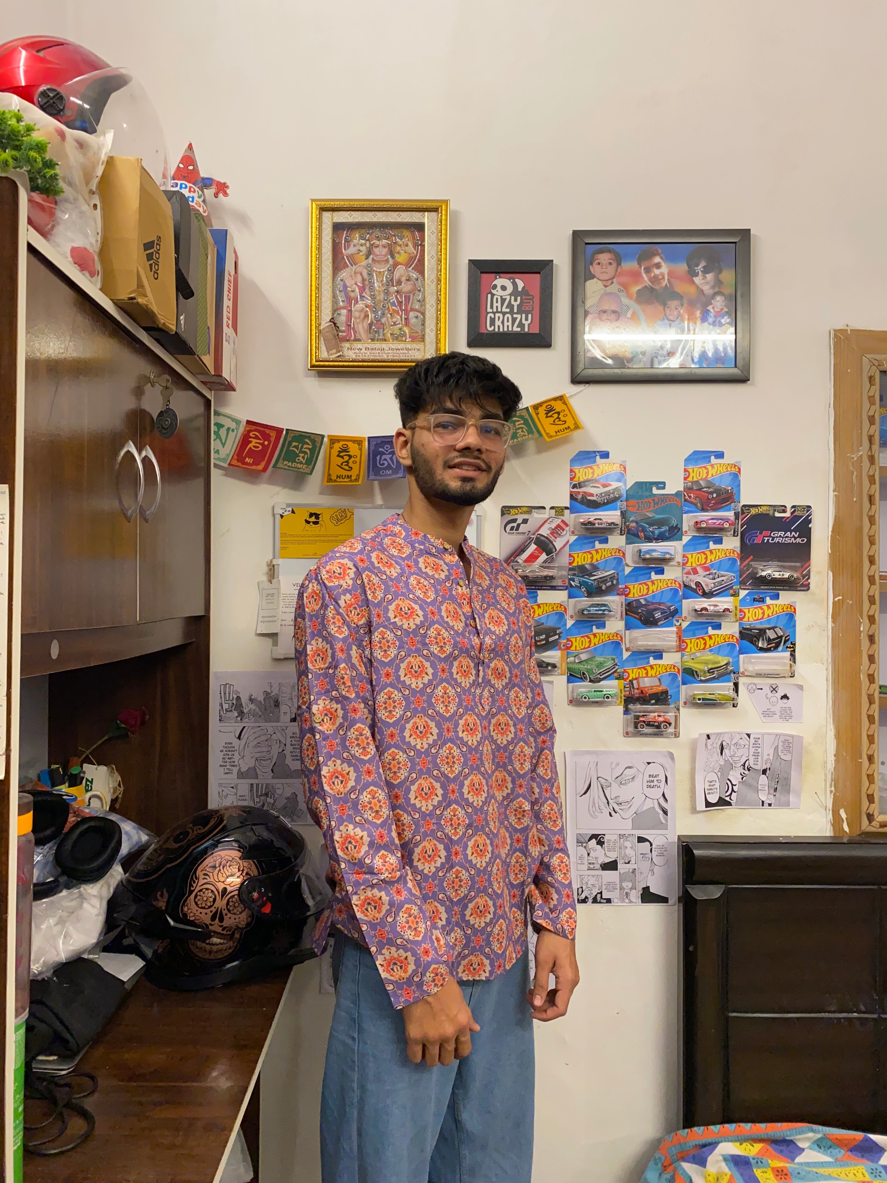 Men's Floral Printed Cotton Blend Short Kurta – Royal Bloom